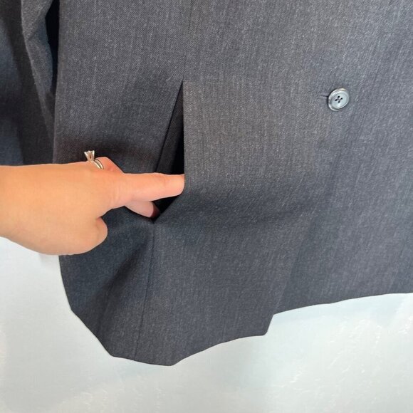 NWT Pendleton 100% Virgin wool Gray Blazer Size 12 pockets NEW workwear office - Picture 4 of 12